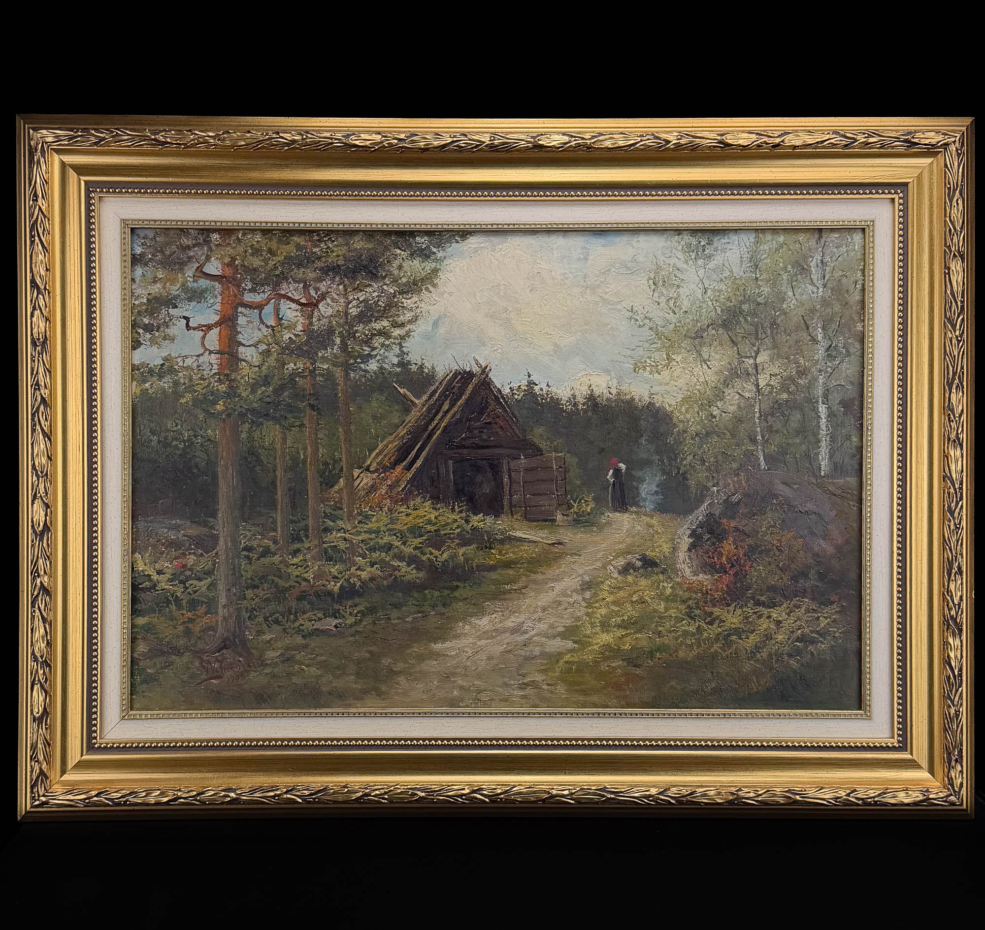 Antiikne õlimaal Metsamaja,Jacobsen 1908 Antiikne õlimaal Metsamaja,Jacobsen 1908