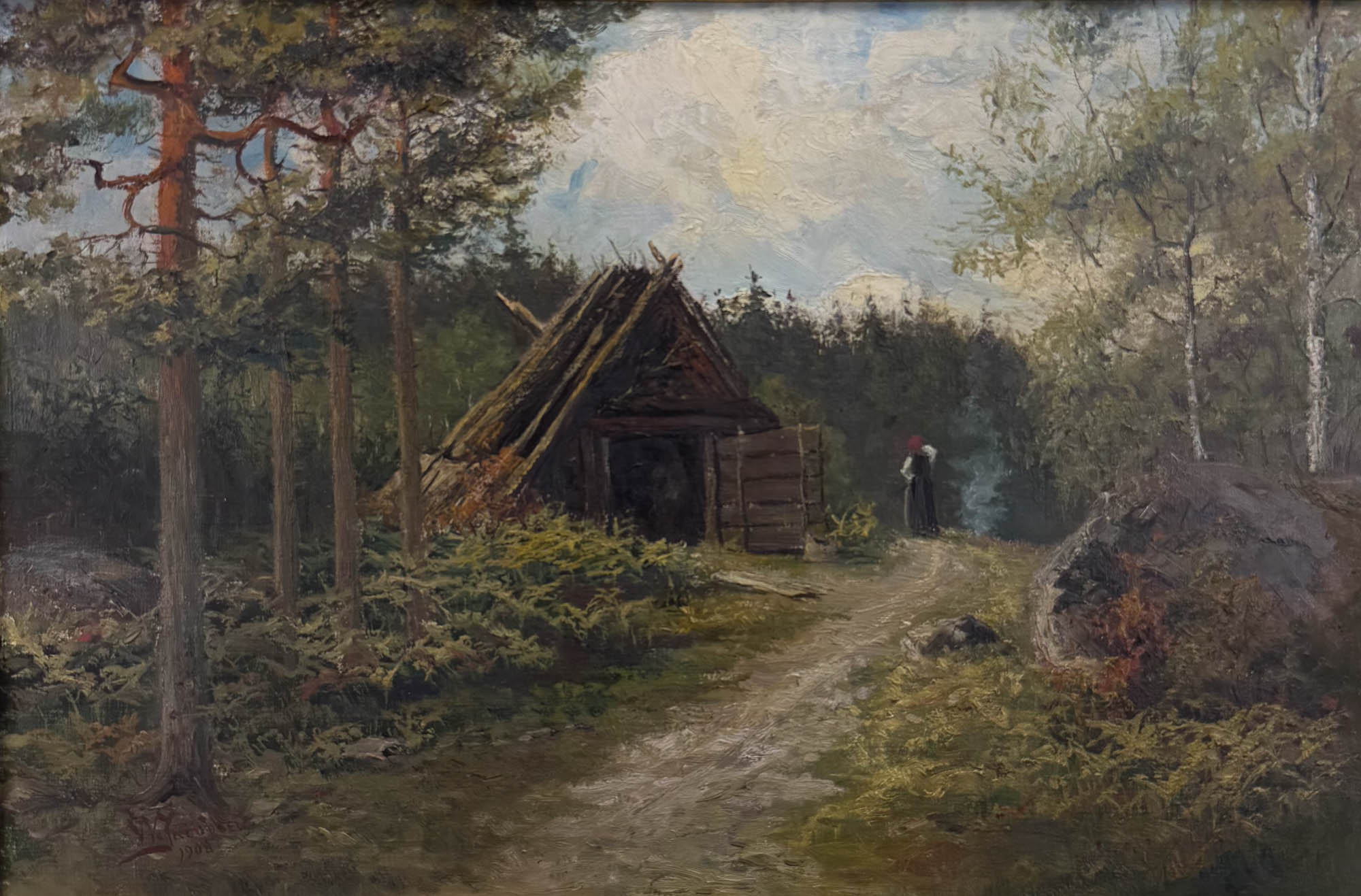 Antiikne õlimaal Metsamaja,Jacobsen 1908 Antiikne õlimaal Metsamaja,Jacobsen 1908