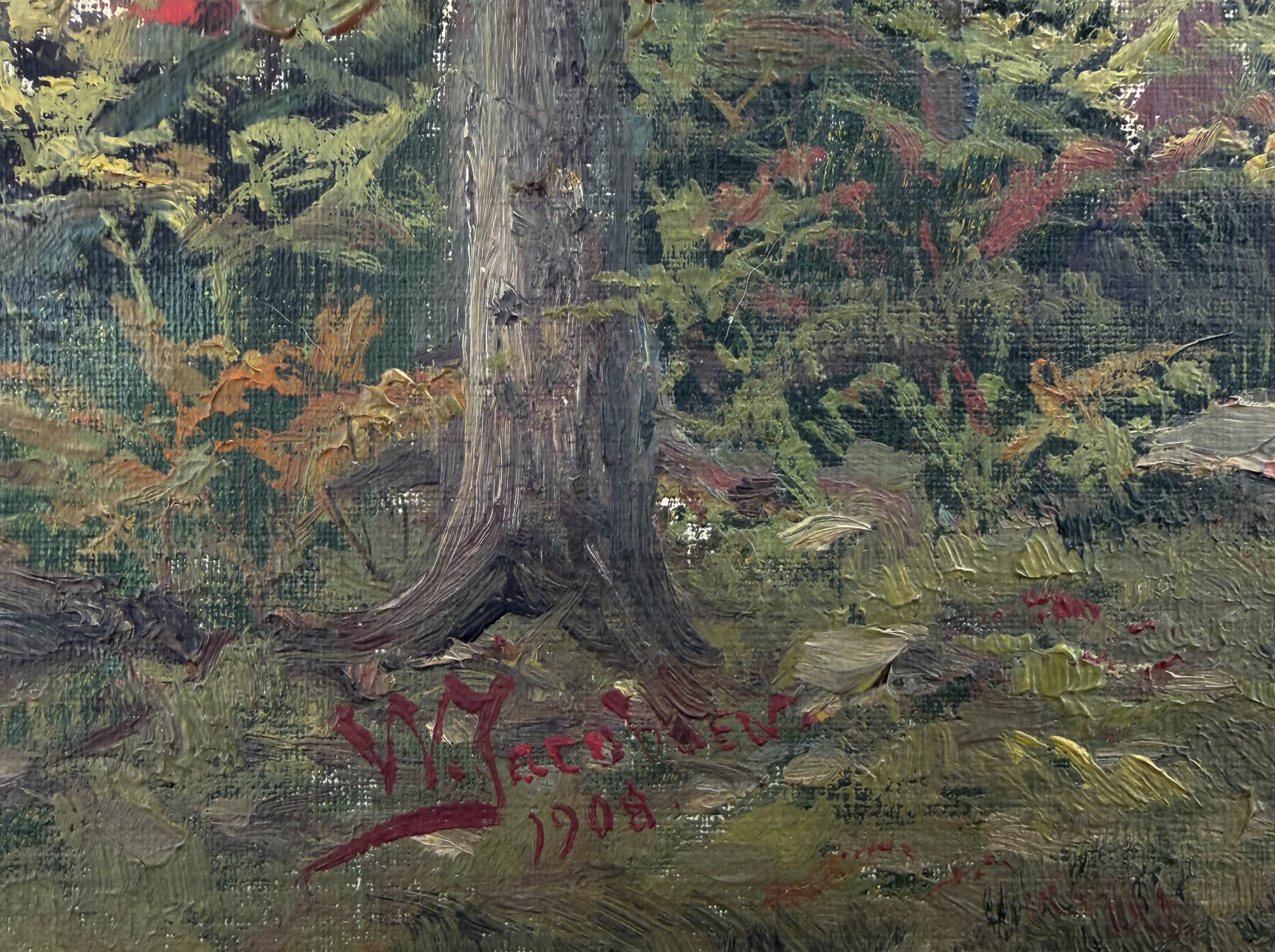 Antiikne õlimaal Metsamaja,Jacobsen 1908 Antiikne õlimaal Metsamaja,Jacobsen 1908