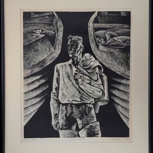 Henno Arrak (1930-2017)graafika Kalur, linoollõige 3/25 1969a Henno Arrak (1930-2017)graafika Kalur, linoollõige 3/25 1969a