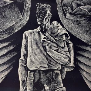 Henno Arrak (1930-2017)graafika Kalur, linoollõige 3/25 1969a Henno Arrak (1930-2017)graafika Kalur, linoollõige 3/25 1969a
