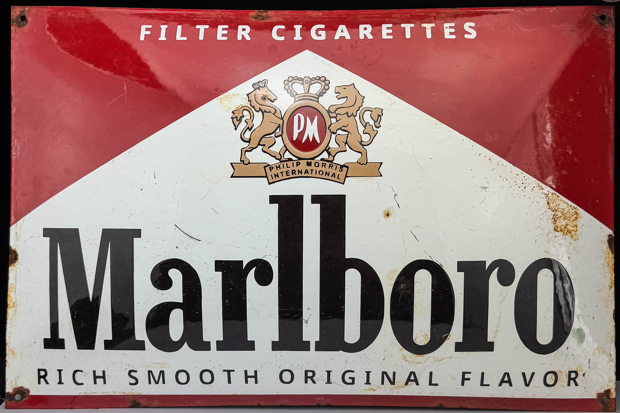 Reklaamsilt Marlboro Rich Smooth Original Flavor,metall Reklaamsilt Marlboro Rich Smooth Original Flavor,metall