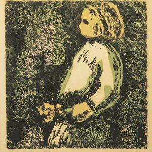 Märt Laarman (1896-1979) graafika Tüdruk lilledega 1964a Märt Laarman (1896-1979) graafika Tüdruk lilledega 1964a