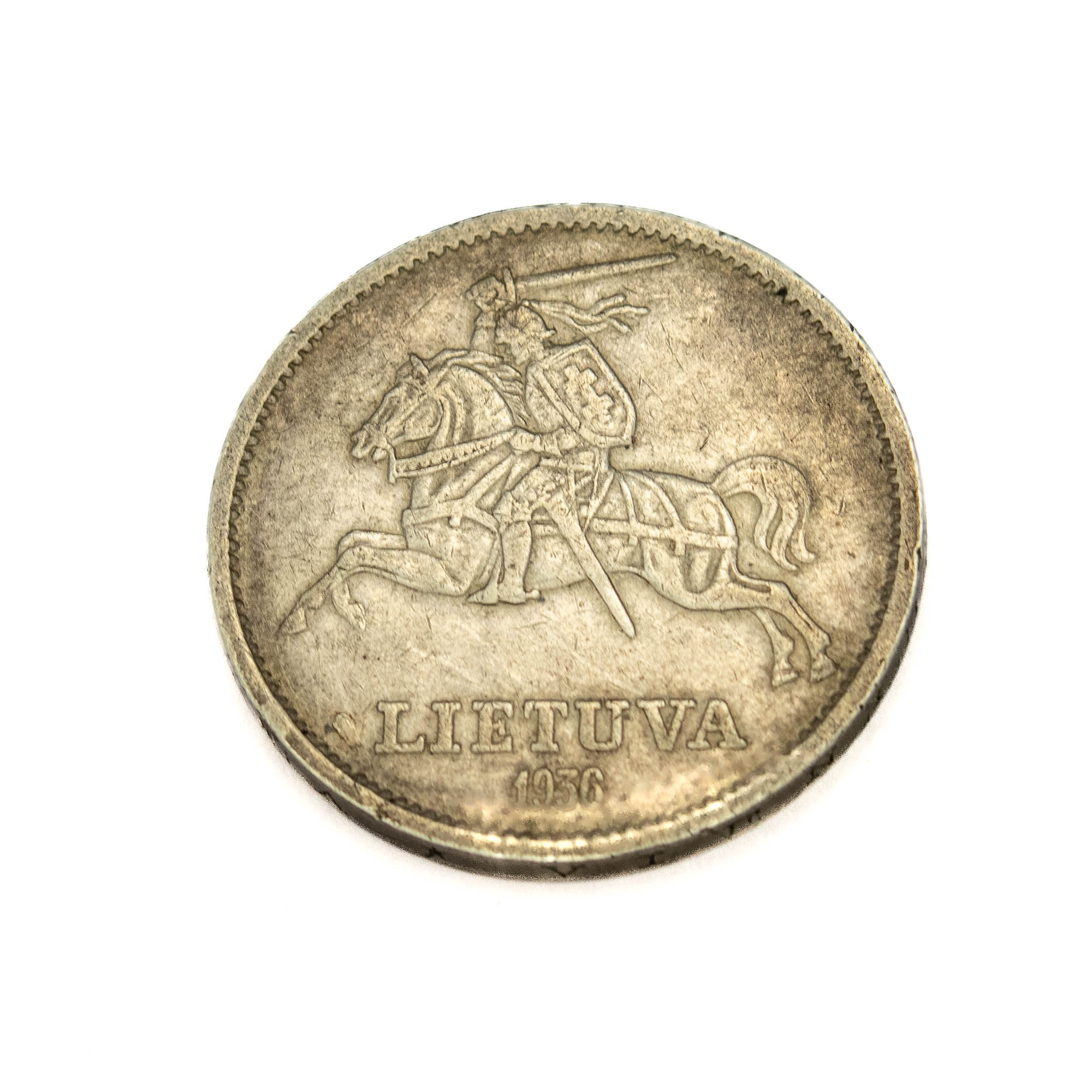 Leedu hõbemünt 10 litu Vytautas1936a Leedu hõbemünt 10 litu Vytautas1936a