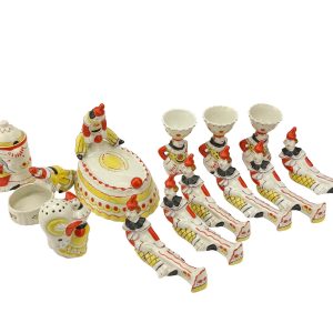 Portselanist lauakomplekt Klounid-Kлоунада,13 eset Baranovka 1950-60a
